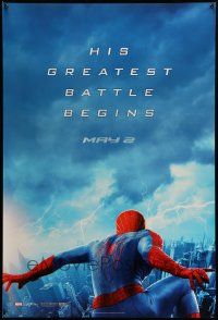 9c041 AMAZING SPIDER-MAN 2 teaser 1sh '14 Andrew Garfield, his greatest battle begins!