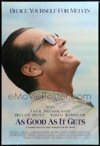 9c052 AS GOOD AS IT GETS int'l DS 1sh '98 great close up smiling image of Jack Nicholson as Melvin!