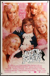 9c058 AUSTIN POWERS: INT'L MAN OF MYSTERY style B DS 1sh '97 spy Mike Myers & sexy fembots!