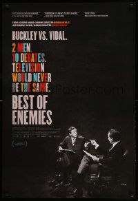 9c101 BEST OF ENEMIES 1sh '15 William F. Buckley & Gore Vidal pointing at each other during debate!