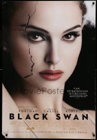 9c115 BLACK SWAN style F int'l DS 1sh '10 image of cracked ballet dancer Natalie Portman!