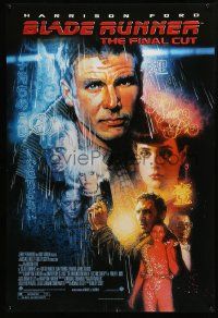 9c118 BLADE RUNNER 1sh R07 Ridley Scott sci-fi classic, art of Harrison Ford by Drew Struzan!