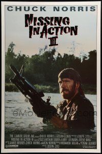 9c133 BRADDOCK: MISSING IN ACTION III int'l 1sh '88 great image of Chuck Norris w/ M-60 machine gun