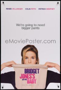 9c138 BRIDGET JONES'S BABY teaser DS 1sh '16 Zellweger in the title role, she needs bigger pants!
