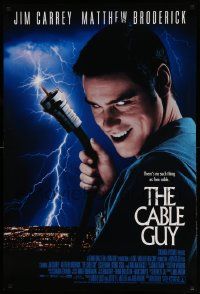9c149 CABLE GUY DS 1sh '96 Jim Carrey, Matthew Broderick, directed by Ben Stiller!