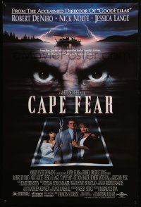 9c151 CAPE FEAR DS 1sh '91 great close-up of Robert De Niro's eyes, Martin Scorsese!