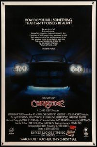 9c176 CHRISTINE advance 1sh '83 written by Stephen King, directed by John Carpenter, creepy car!