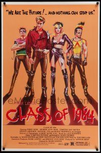 9c180 CLASS OF 1984 1sh '82 art of bad punk teens, we are the future & nothing can stop us!