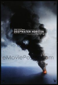 9c220 DEEPWATER HORIZON teaser DS 1sh '16 Wahlberg, Hudson, smoke billowing from burning oil rig!