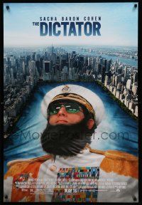 9c225 DICTATOR advance DS 1sh '12 wacky artwork of Sacha Baron Cohen in the title role!