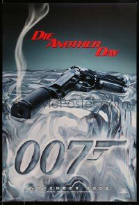 9c226 DIE ANOTHER DAY teaser DS 1sh '02 Pierce Brosnan as James Bond, cool image of gun melting ice
