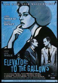 9c252 ELEVATOR TO THE GALLOWS 1sh R05 Ascenseur pour l'echafaud, Kimura art of Jeanne Moreau!