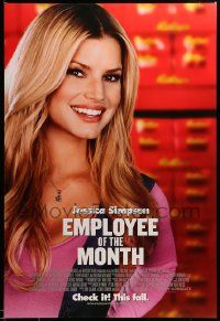 9c256 EMPLOYEE OF THE MONTH advance DS 1sh '06 great image of sexiest, smiling Jessica Simpson!