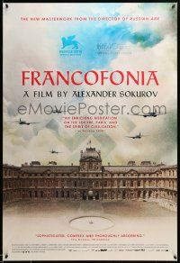 9c298 FRANCOFONIA DS 1sh '16 Alexander Sokurov, World War II partial-documentary, The Louvre!