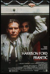 9c299 FRANTIC 1sh '88 directed by Roman Polanski, Harrison Ford & Emmanuelle Seigner!