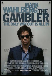 9c315 GAMBLER advance DS 1sh '14 great image of Mark Wahlberg with sunglasses and sport coat!