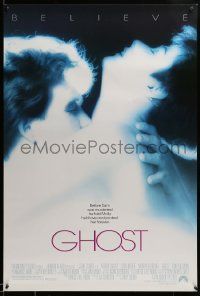 9c318 GHOST 1sh '90 classic romantic close up of dead Patrick Swayze & sexy Demi Moore!