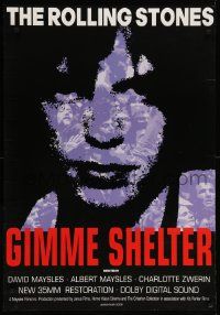 9c321 GIMME SHELTER 1sh R00 Rolling Stones out of control rock & roll concert!