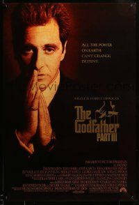 9c328 GODFATHER PART III int'l 1sh '90 best image of Al Pacino, directed by Francis Ford Coppola!