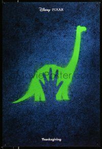 9c337 GOOD DINOSAUR advance DS 1sh '15 Raymond Ochoa, great art of green Apatosaurus and handprint!