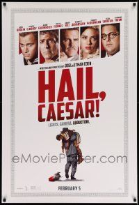 9c352 HAIL, CAESAR teaser DS 1sh '16 Joel Coen & Ethan Coen, Brolin, Clooney, white background!