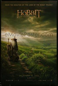 9c379 HOBBIT: AN UNEXPECTED JOURNEY teaser DS 1sh '12 cool image of Ian McKellen as Gandalf!