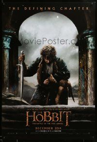 9c381 HOBBIT: THE BATTLE OF THE FIVE ARMIES teaser DS 1sh '14 Martin Freeman as Bilbo Baggins!