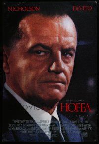9c384 HOFFA style A advance 1sh '92 huge close-up of Jack Nicholson as Jimmy Hoffa!