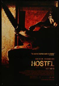 9c389 HOSTEL advance 1sh '05 Jay Hernandez, creepy image from Eli Roth gore-fest!