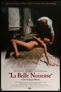 9c488 LA BELLE NOISEUSE 1sh '91 sexy naked Emmanuelle Beart helps famous French painter!