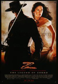 9c503 LEGEND OF ZORRO advance 1sh '05 Antonio Banderas is Zorro, sexy Catherine Zeta-Jones!