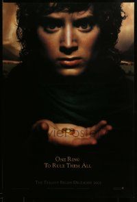 9c520 LORD OF THE RINGS: THE FELLOWSHIP OF THE RING teaser DS 1sh '01 J.R.R. Tolkien, one ring!