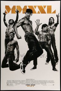 9c537 MAGIC MIKE XXL advance DS 1sh '15 full-length image of barechested Channing Tatum and cast!