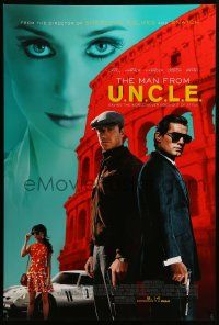 9c545 MAN FROM U.N.C.L.E. advance DS 1sh '15 Guy Ritchie, Henry Cavill and Armie Hammer!