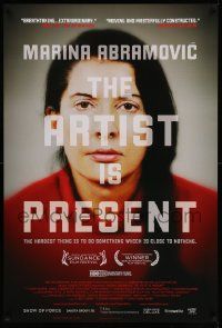 9c550 MARINA ABRAMOVIC: THE ARTIST IS PRESENT DS 1sh '12 cool portrait image!