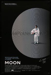 9c589 MOON signed 1sh '09 by director Duncan Jones, great image of lonely Sam Rockwell!