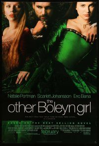 9c649 OTHER BOLEYN GIRL advance 1sh '08 Natalie Portman & sexy Scarlett Johansson, Eric Bana!