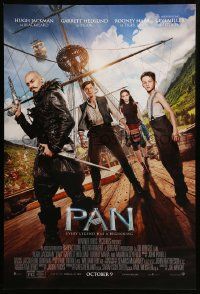 9c657 PAN advance DS 1sh '15 October style, Jackman, Miller, Mara & Hedlund on deck of ship!