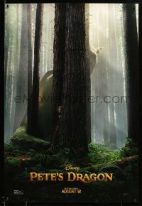 9c662 PETE'S DRAGON teaser DS 1sh '16 great image of Oakes Fegley in the title role in forest!