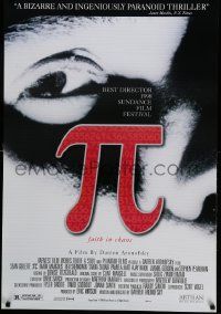 9c673 PI 1sh '98 Darren Aronofsky sci-fi mathematician thriller, Sean Gullette!