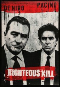 9c731 RIGHTEOUS KILL teaser 1sh '08 cool image of Robert De Niro & Al Pacino!