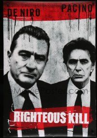 9c730 RIGHTEOUS KILL heavy stock teaser DS 1sh '08 cool image of Robert DeNiro & Al Pacino!