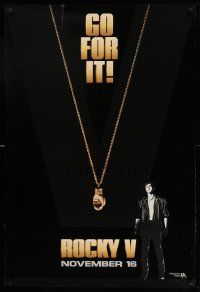 9c745 ROCKY V teaser 1sh '90 Sylvester Stallone, John G. Avildsen boxing sequel!