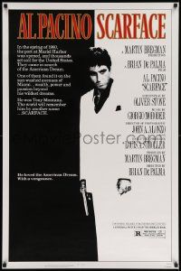 9c768 SCARFACE 1sh '83 Al Pacino as Tony Montana, Brian De Palma, Oliver Stone!