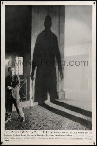 9c781 SHADOWS & FOG DS 1sh '92 cool photographic image of Woody Allen by Brian Hamill!
