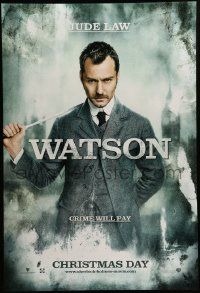 9c785 SHERLOCK HOLMES teaser DS 1sh '09 Guy Ritchie directed, Jude Law as Dr. Watson!