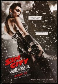 9c800 SIN CITY A DAME TO KILL FOR teaser DS 1sh '14 sexy Rosario Dawson as Gail w/knife!