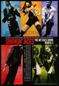 9c812 SMOKIN' ACES advance DS 1sh '07 March style, Ben Affleck, Jason Bateman, Ryan Reynolds, Keys!