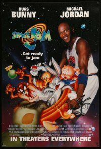 9c818 SPACE JAM int'l 1sh '96 Michael Jordan & Bugs Bunny with cast in outer space!