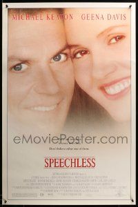 9c823 SPEECHLESS 1sh '94 Michael Keaton, Geena Davis, Christopher Reeve